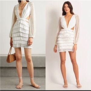 PATBO Cut Out Fringe Mini Dress